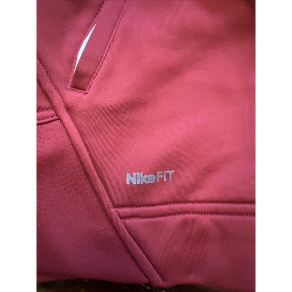 Nike Team Oklahoma Sooners Fit Dry Full Zip Maroon Fleece Zip Jacket Size M - Picture 8 of 14